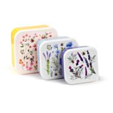Nectar Meadows Floral Lunch Boxes - Set of 3 - Small, Medium & Large