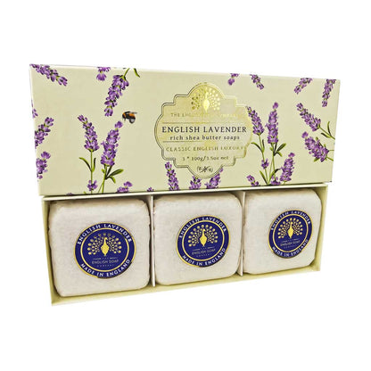 The English Soap Company - English Lavender Soap Gift Set (3x100g)