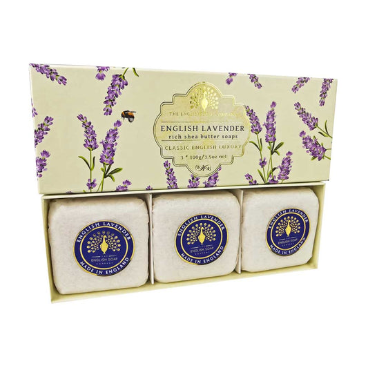 The English Soap Company - English Lavender Soap Gift Set (3x100g)