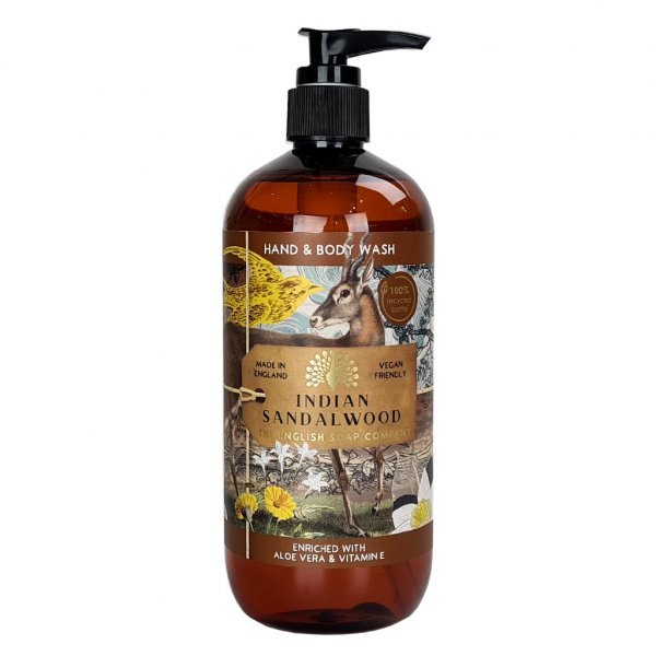 The English Soap Company -  Anniversary Collection -  Indian Sandalwood Hand & Body Wash (500ml)