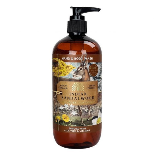 The English Soap Company -  Anniversary Collection -  Indian Sandalwood Hand & Body Wash (500ml)