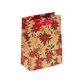Gift bag with floral design on a white background