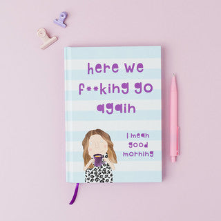 Rosie Made a Thing - A5 Lined Hardback Notebook- Here We Go