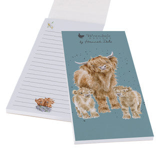 Wrendale Designs - Shopping List Pad- Highland Cow