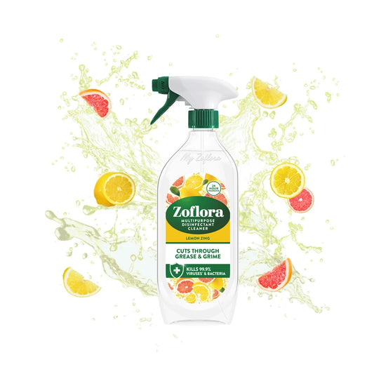 Zoflora Lemon Zing Multipurpose Disinfectant Cleaning Spray - 800ml